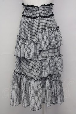 画像2: Rojita / ランダムフレアロングスカート  黒Ｘ白 T-25-08-30-037-LO-SK-SA-ZT