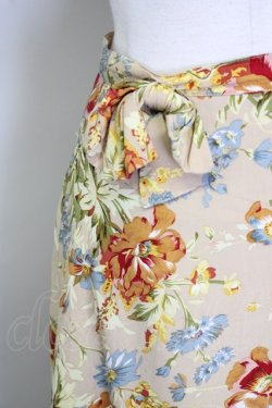 画像3: INGEBORG / 絵画フラワープリントスカート  ベージュ T-25-08-30-038-LO-SK-SA-ZT