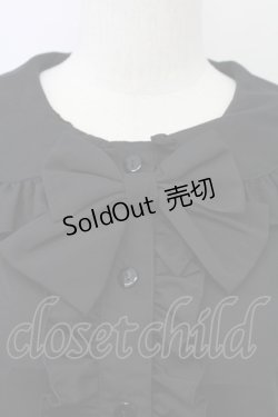 画像4: heavenly garden / フリル襟長袖ブラウス  黒 T-25-08-30-004-LO-BL-SA-ZI
