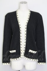 INGEBORG / サイドリボンデザインジャケット  黒Ｘ白 T-25-08-30-007-LO-JA-SA-ZI