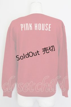 画像2: PINK HOUSE / ロゴ入りカーディガン  赤 T-25-08-30-017-LO-TO-SA-ZI