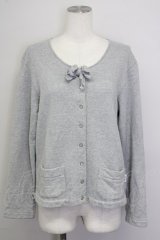 INGEBORG / スウェットカーディガン  グレー T-25-08-30-020-LO-TO-SA-ZI
