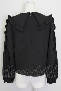 画像2: Swankiss / classic ribbon B/L ブラウス  黒 T-25-08-30-002-CA-BL-SA-ZT