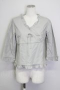 PINK HOUSE / フリル重ねトップス  グレー T-25-08-30-021-LO-TO-SA-ZT