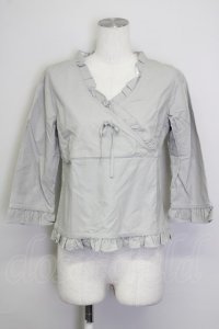 PINK HOUSE / フリル重ねトップス  グレー T-25-08-30-021-LO-TO-SA-ZI