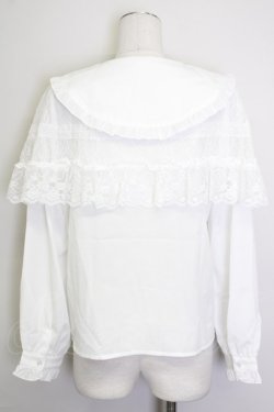 画像2: Amavel / Classy Laceケープ付きブラウス  白 T-25-08-30-024-CA-BL-SA-ZT
