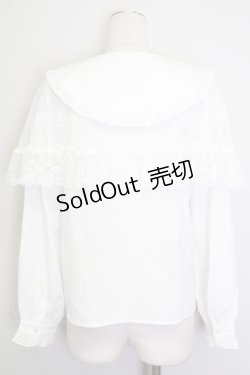 画像2: Amavel / Classy Laceケープ付きブラウス  白 T-25-08-30-024-CA-BL-SA-ZI