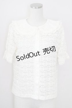 画像1: m petit by misako / AM*ハート透かしニットカーディガン M 黒 T-25-09-05-001-LO-TO-SA-ZI