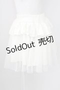 LIZ LISA / チュール重ねニットスカート  白 T-25-09-05-019-LO-SK-SA-ZI