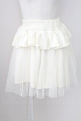 LIZ LISA / チュール重ねニットスカート  白 T-25-09-05-019-LO-SK-SA-ZI