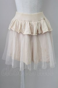 LIZ LISA / チュール重ねニットスカート  ベージュ T-25-09-05-020-LO-SK-SA-ZI