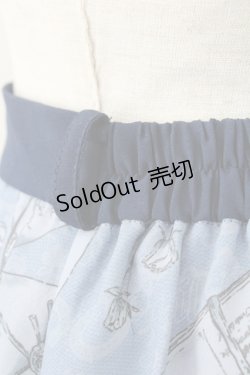 画像4: axes femme POETIQUE / プリュムプリントスカート  ブルー T-25-09-05-024-AX-SK-SA-ZI
