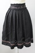 axes femme POETIQUE / ロゴ刺繍プリーツスカート M ブラック T-25-09-05-025-AX-SK-SA-ZI
