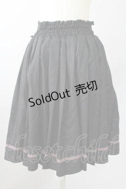 画像2: axes femme POETIQUE / ロゴ刺繍プリーツスカート M ブラック T-25-09-05-025-AX-SK-SA-ZI