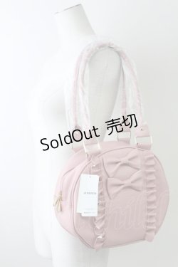 画像1: axes femme kawaii / ツインリボンラウンドバッグ  ピンク T-25-09-05-028-AX-BG-SA-ZI