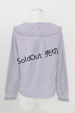 画像2: axes femme POETIQUE / ヴァンダンジュ刺繍ブラウス M パープル T-25-09-05-006-AX-BL-SA-ZI