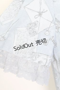 画像5: axes femme POETIQUE / プリュムプリントレース襟ブラウス  ブルー T-25-09-05-012-AX-TO-SA-ZI