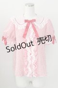 Angelic Pretty / ギンガムはしごレースブラウス  赤ｘ白チェック T-25-09-05-013-AP-BL-SA-ZI