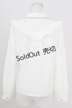 画像2: axes femme POETIQUE / カラーリボン刺繍ブラウス M キナリ T-25-09-05-002-AX-BL-SA-ZI