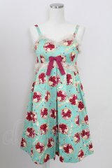 Shirley Temple / タルトプリントジャンパースカート 154〜162cm ミント T-25-09-05-014-ET-OP-SA-ZI