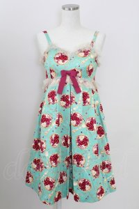 Shirley Temple / タルトプリントジャンパースカート 154〜162cm ミント T-25-09-05-014-ET-OP-SA-ZI