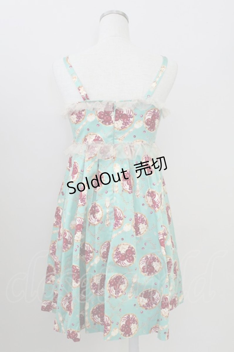 画像2: Shirley Temple / タルトプリントジャンパースカート 154〜162cm ミント T-25-09-05-014-ET-OP-SA-ZT340 (2)