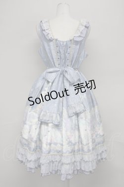 画像2: Little Jolly / うさぎさんプリントジャンパースカート XL サックス T-25-09-10-021-LO-OP-SA-ZT