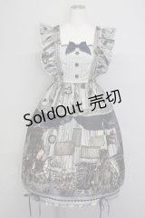 ALICE and the PIRATES / Quiet toys room〜あの子と遊んだあの日々を〜柄ジャンパースカートI  グレー×紺 T-25-09-10-022-PA-OP-SA-ZI