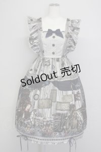 ALICE and the PIRATES / Quiet toys room〜あの子と遊んだあの日々を〜柄ジャンパースカートI  グレー×紺 T-25-09-10-022-PA-OP-SA-ZI