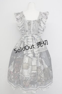 画像2: ALICE and the PIRATES / Quiet toys room〜あの子と遊んだあの日々を〜柄ジャンパースカートI  グレー×紺 T-25-09-10-022-PA-OP-SA-ZT