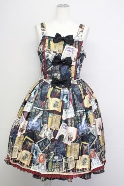 画像1: LIEF / Antique Bibliotheca ミディアム図書館ジャンパースカート  黒 T-25-09-10-023-LO-OP-SA-ZT