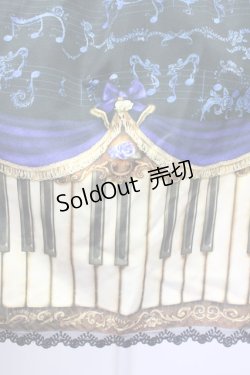 画像3: Enchantlic Enchantilly / アンティークエレガントピアノワンピース  黒青 T-25-09-10-028-LO-OP-SA-ZI