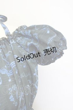 画像6: Enchantlic Enchantilly / アンティークエレガントピアノワンピース  黒青 T-25-09-10-028-LO-OP-SA-ZI