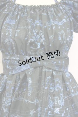 画像10: Enchantlic Enchantilly / アンティークエレガントピアノワンピース  黒青 T-25-09-10-028-LO-OP-SA-ZI