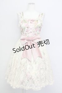 metamorphose / Gardenティータイムジャンパースカートセット  ピンク T-25-09-10-029-ME-OP-SA-ZI