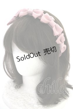 画像1: Melody BasKet / リボンいっぱいカチューシャ  ピンク T-25-09-10-035-LO-AC-SA-ZI