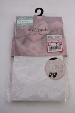 画像1: m petit by misako / AMレースアップシアータイツ  白 T-25-09-10-041-LO-ZA-SA-ZT