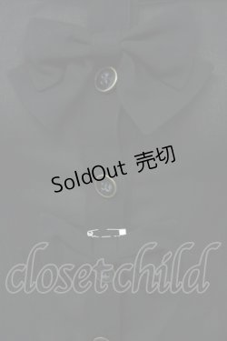 画像5: metamorphose / 立ち襟シフォンラッパ袖ブラウス  黒 T-25-09-10-008-ME-BL-SA-ZI