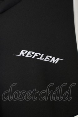 画像5: REFLEM / サイバー切り替えボリュームネック半袖ジャージパーカー  黒Ｘ白 T-25-09-10-009-PU-TO-SA-ZT