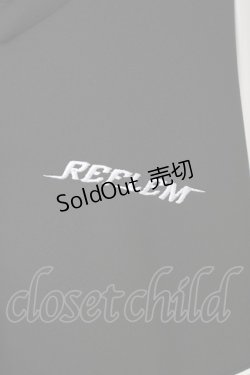 画像5: REFLEM / サイバー切り替えボリュームネック半袖ジャージパーカー  黒X白 T-25-09-10-009-PU-TO-SA-ZI