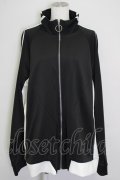 REFLEM / BIG切替ジャージ/オーバーサイズジャージトップス  黒Ｘ白 T-25-09-10-010-PU-TO-SA-ZT