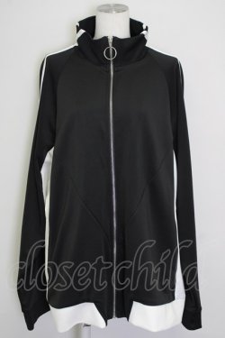 画像1: REFLEM / BIG切替ジャージ/オーバーサイズジャージトップス  黒Ｘ白 T-25-09-10-010-PU-TO-SA-ZT