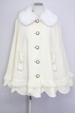 画像1: Angelic Pretty / Princessスカラップケープ  アイボリー T-25-09-10-013-AP-CO-SA-ZT
