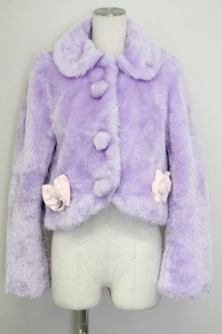 画像1: Angelic Pretty / リボンパールファーボレロ  ラベンダー T-25-09-10-014-AP-CO-SA-ZT