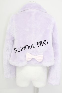 画像2: Angelic Pretty / リボンパールファーボレロ  ラベンダー T-25-09-10-014-AP-CO-SA-ZI