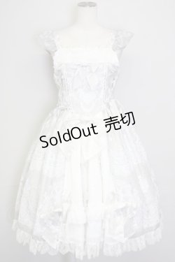 画像1: BABY,THE STARS SHINE BRIGHT / メルヴェイユーズなBoudoir〜永遠に続くLadyな時間〜レースアップジャンパースカート  グレー T-25-09-10-015-BA-OP-SA-ZI