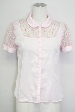 画像1: MILK / チェリーウェブブラウス  ピンク T-25-09-10-002-ML-BL-SA-ZT