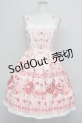 BABY,THE STARS SHINE BRIGHT / DOKI DOKI STRAWBERRY MAGIC柄ジャンパースカートI  ピンク T-25-09-10-017-BA-OP-SA-ZT