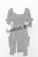 alice auaa / パフスリーブトレンチワンピース 3 ブラック T-25-09-12-017-AA-OP-SA-ZI