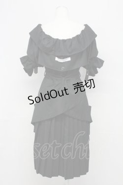 画像2: alice auaa / パフスリーブトレンチワンピース 3 ブラック T-25-09-12-017-AA-OP-SA-ZI